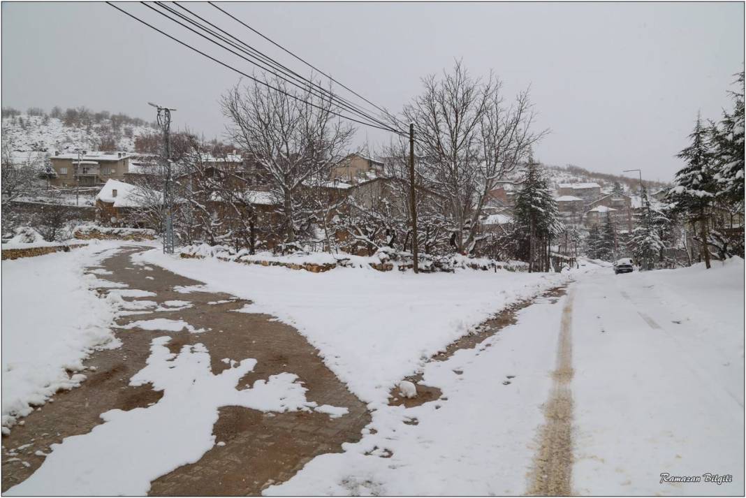 Konya’nın karla kaplı ilçesinden kartpostallık kareler 31